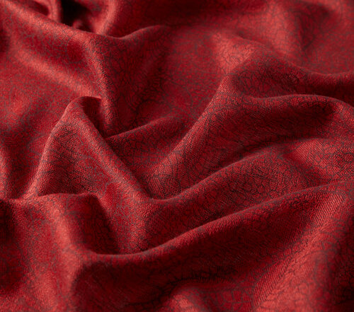 Red Lace Vervain Print Scarf