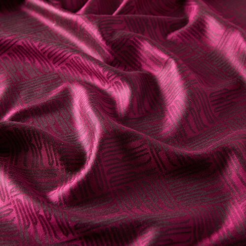 Red Pansy Qufi Pattern Silk Scarf