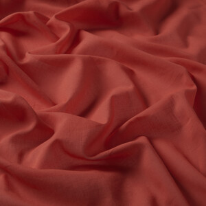 Red Plain Cotton Scarf - Thumbnail