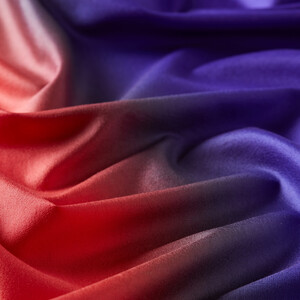Red Purple Plain Gradient Silk Scarf - Thumbnail