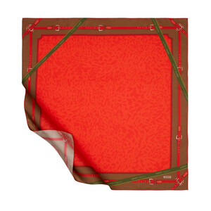 Red Riding Twill Silk Scarf - Thumbnail