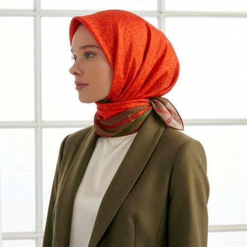 Red Riding Twill Silk Scarf