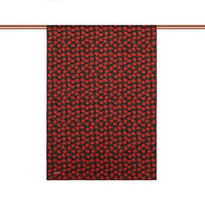 ipekevi - Red Spring Flowers Cotton Scarf (1)