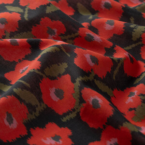 ipekevi - Red Spring Flowers Cotton Scarf (1)
