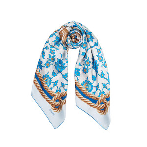 ipekevi - Rope Baby Blue Satin Silk Scarf Model 05 (1)