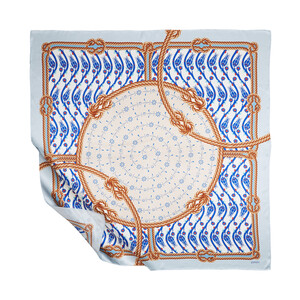 ipekevi - ايشارب حرير ساتان حبال لون أزرق سماوي موديل 01