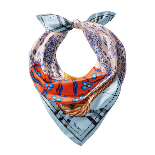 Rope Bebe Mavisi Saten İpek Mendil Model 03