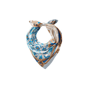 ipekevi - Rope Bebe Mavisi Saten İpek Mendil Model 05