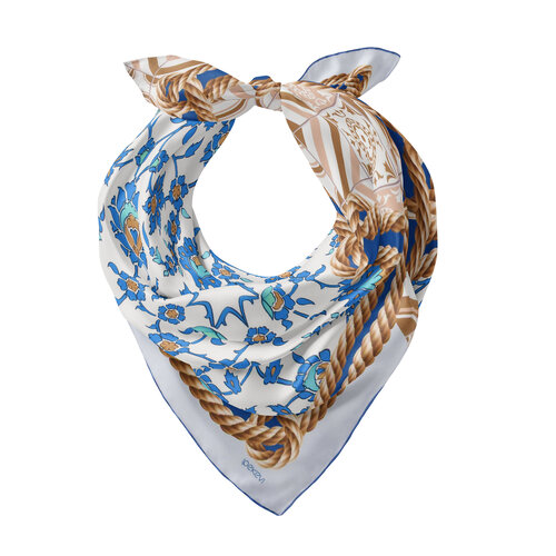 Rope Bebe Mavisi Saten İpek Mendil Model 05