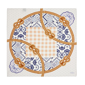 ipekevi - Rope Beige Satin Silk Pocket Square Model 02