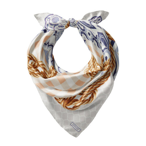 Rope Bej Saten İpek Mendil Model 02