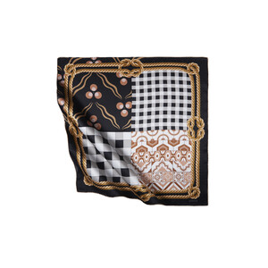 ipekevi - Rope Black Satin Silk Pocket Square Model 04 (1)