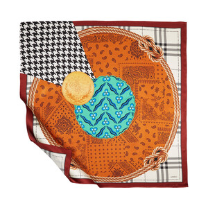 ipekevi - Rope Bordo Tivil İpek Eşarp Model 03