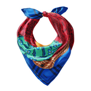 Rope Sax Blue Satin Silk Pocket Square Model 03 - Thumbnail