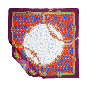 ipekevi - ايشارب حرير ساتان حبال لون كرزي موديل 01