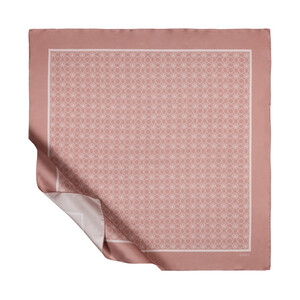 Rose Pink Mini Seljuk Monogram Silk Twill Scarf - Thumbnail