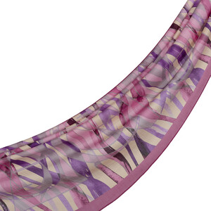 ipekevi - Rose Pink Mono Wave Print Tencel Scarf