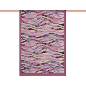ipekevi - Rose Pink Mono Wave Print Tencel Scarf (1)