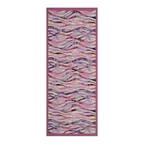 Rose Pink Mono Wave Print Tencel Scarf