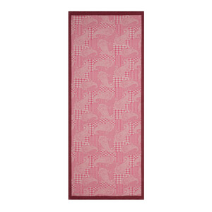Rose Pink Patchwork Paisley Print Tencel Scarf - Thumbnail
