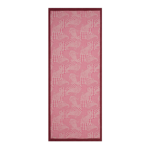 Rose Pink Patchwork Paisley Print Tencel Scarf