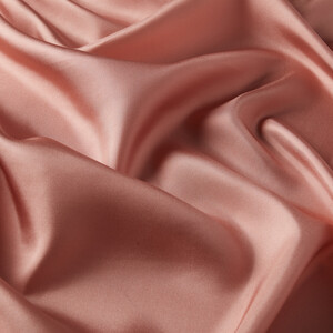 Rose Pink Plain Silk Twill Scarf - Thumbnail