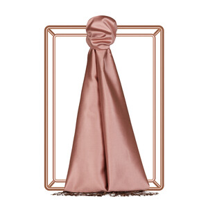 Rose Pink Reversible Silk Scarf - Thumbnail