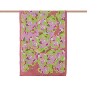 ipekevi - Rose Pink Soulful Blooms Tencel Print Scarf (1)
