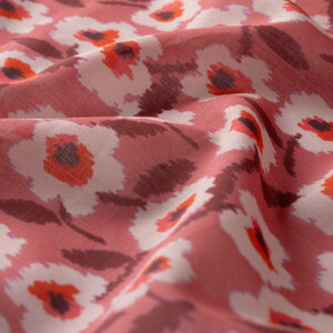 ipekevi - Rose Pink Spring Flowers Cotton Scarf (1)