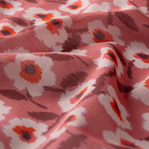Rose Pink Spring Flowers Cotton Scarf