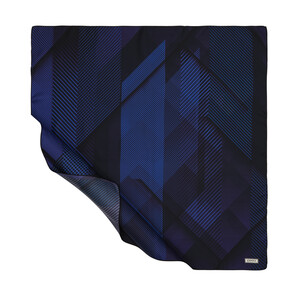 Royal Blue Ceremony Twill Silk Scarf - Thumbnail