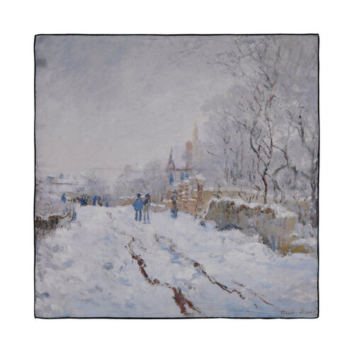 Rue sous la neige, Argenteuil Silk Pocket Square