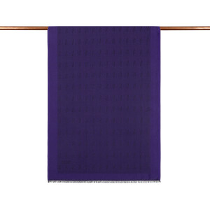 ipekevi - Safir İE Monogram Pamuk İpek Şal (1)