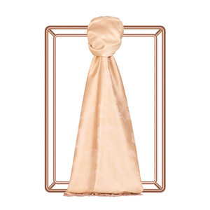 ipekevi - شال حرير جاكار زهرة البنفسج لون زعفراني ipekevi - شال حرير جاكار زهرة البنفسج لون زعفراني