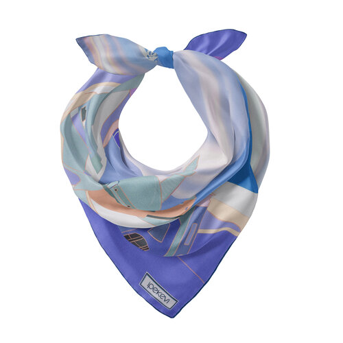 Saks Mavisi İshak Paşa Sarayı Saten İpek Mendil