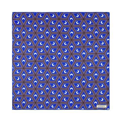 Saks Mavisi Şam İşi Sedef Saten İpek Mendil