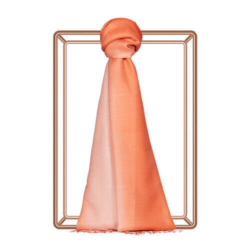 Salmon Gradient Silk Scarf