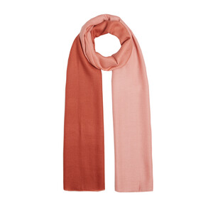 ipekevi - Salmon Gradient Wool Silk Scarf (1)