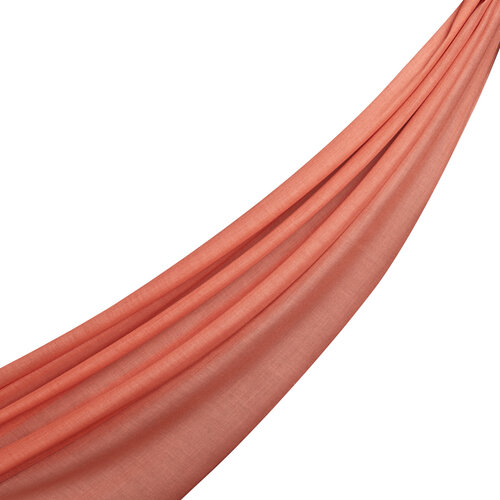 Salmon Plain Modal Scarf 