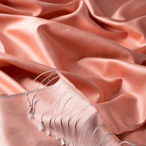 ipekevi - Salmon Reversible Silk Scarf (1)