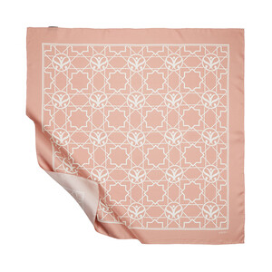 Salmon Seljuk Monogram Silk Twill Scarf - Thumbnail