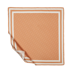 Salmon Signature Silk Twill Scarf - Thumbnail