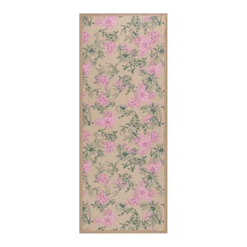 Sand Beige Azalea Print Tencel Scarf