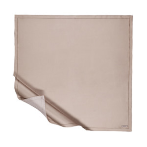 Sand Beige Frame Silk Twill Scarf - Thumbnail