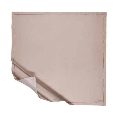 Sand Beige Frame Silk Twill Scarf