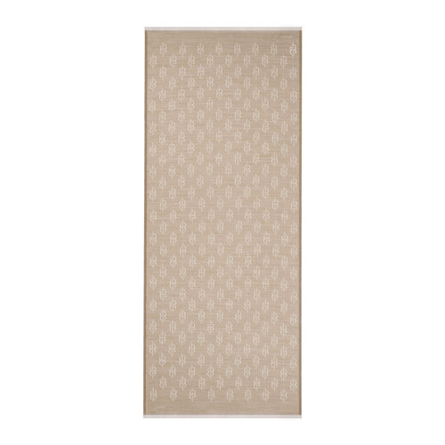 Sand Beige IE Monogram Wool Silk Scarf