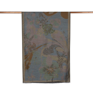 Sand Beige Jacquard Prime Silk Scarf - Thumbnail