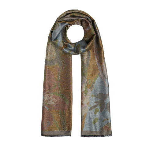 Sand Beige Jacquard Prime Silk Scarf