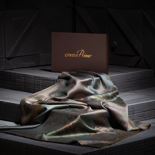 Sand Beige Jacquard Prime Silk Scarf