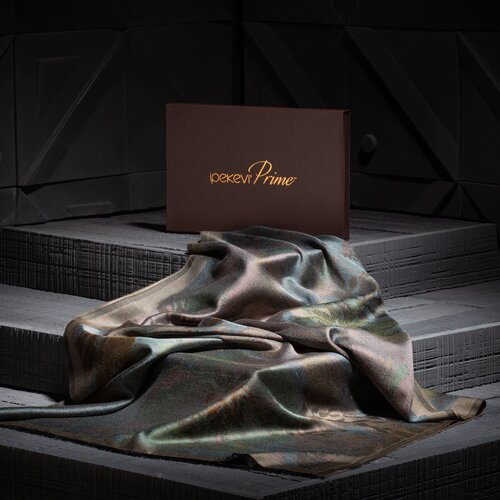 Sand Beige Jacquard Prime Silk Scarf